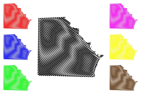 Condado Clark Missouri County United States America Usa Mapa Vector — Archivo Imágenes Vectoriales