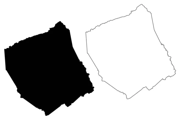 Dickenson County Commonwealth Virginia County United States America Usa Картографічна — стоковий вектор