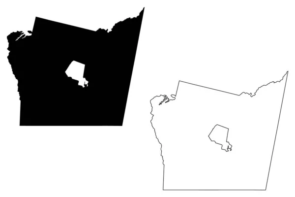 Henry County Samväldet Virginia Usa Usa Usa Karta Vektor Illustration — Stock vektor