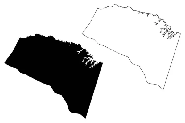 Louisa County Virginia Eyaleti Abd Eyaleti Abd Abd Abd Harita — Stok Vektör