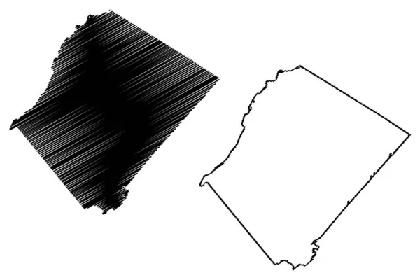 Sussex County New Jersey Abd Eyaleti Abd Abd Harita Vektör — Stok Vektör