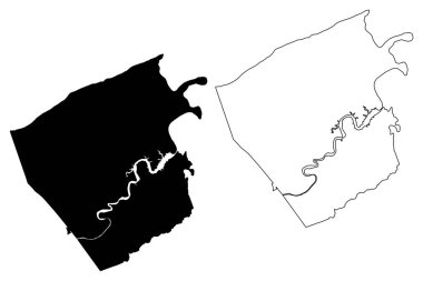 Pulaski County, Virginia Eyaleti (ABD eyaleti, ABD, ABD, ABD) harita vektör çizimi, karalama çizimi Pulaski haritası