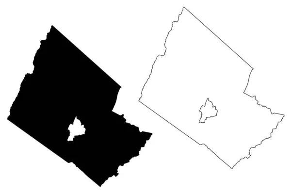 Rockingham County Commonwealth Virginia County United States America Usa Map — стоковий вектор