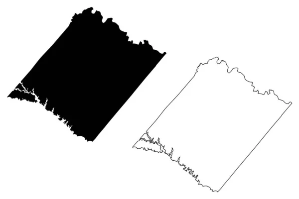 Condado Spote Net Mancomunidad Virginia Condado Estados Unidos América Mapa — Archivo Imágenes Vectoriales