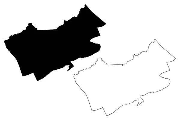 Tazewell County Commonwealth Virginia County United States America Usa Χάρτης — Διανυσματικό Αρχείο