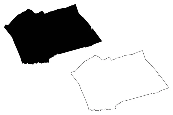 Wythe County Commonwealth Virginia County United States America Usa Mapa — Wektor stockowy