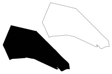 Falls Church şehir merkezi, Virginia Eyaleti (Bağımsız şehir, ABD, ABD) harita vektör çizimi, Falls Church haritası