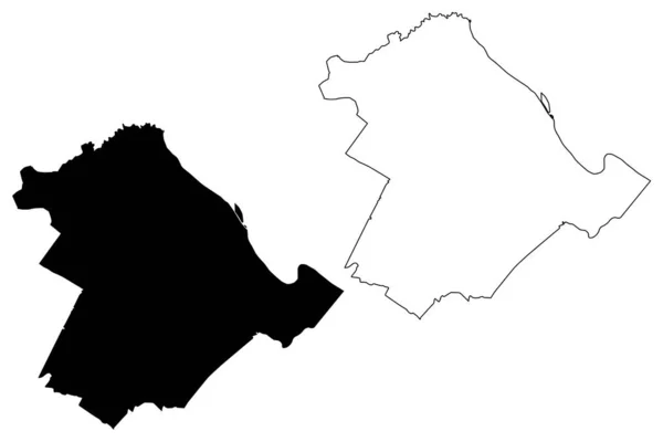 Lynchburg City Comté Commonwealth Virginie Ville Indépendante Comté Des États — Image vectorielle