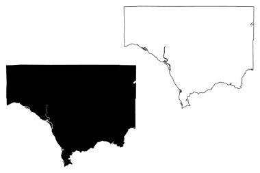 Cowlitz County, Washington Eyaleti (ABD eyaleti, ABD, ABD, ABD) harita vektör çizimi, çizim Cowlitz haritası