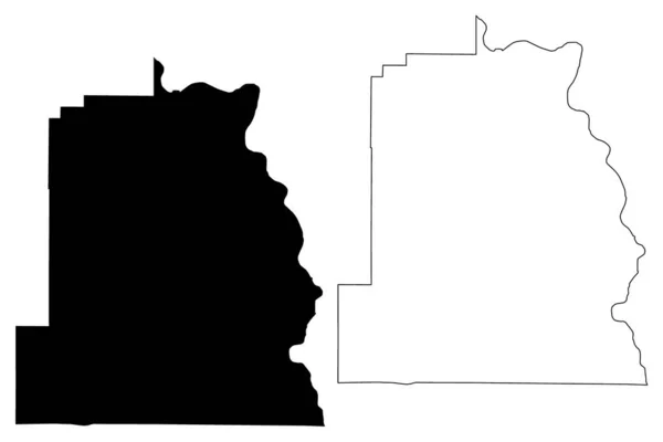 Asotin County State Washington County United States America Usa Map — 图库矢量图片