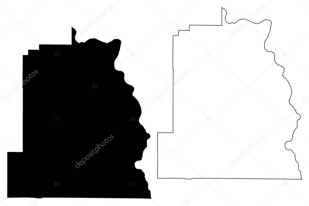 Asotin County, State of Washington (U.S. county, United States of America, USA, U.S., US) map vector illustration, scribble sketch Asotin map