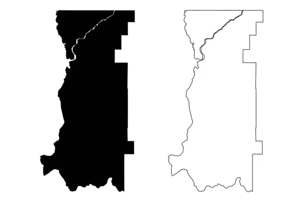 スティーブンス郡 ワシントン州 アメリカ アメリカ アメリカ アメリカ 地図ベクトル図 スクリブルスケッチスティーブンス地図 — ストックベクタ