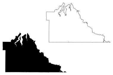 Thurston County, Washington Eyaleti (ABD eyaleti, ABD, ABD, ABD) harita vektör çizimi, çizim Thurston haritası