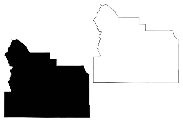 Yakima County State Washington County United States America Usa Картографічна — стоковий вектор