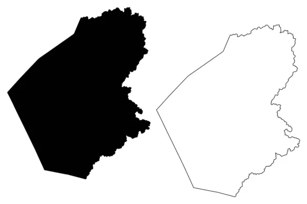 Comté Doddridge État Virginie Occidentale Comté Des États Unis États — Image vectorielle