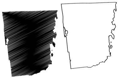 Clinton County, New York Eyaleti (ABD eyaleti, ABD, ABD) harita vektör çizimi, Clinton haritası