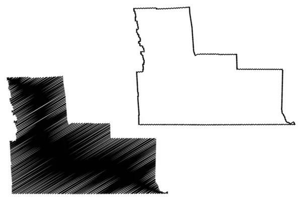 Condado Broome Estado Nueva York Condado Estados Unidos América Mapa — Vector de stock