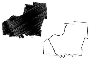 Oswego County, New York Eyaleti (ABD eyaleti, ABD, ABD, ABD) harita vektör çizimi, karalama çizimi Oswego haritası