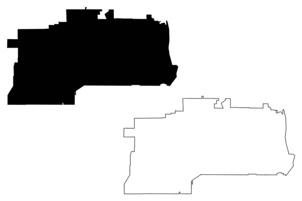 West Jordan City Utah Сша Соединенные Штаты Америки Сша Map — стоковый вектор