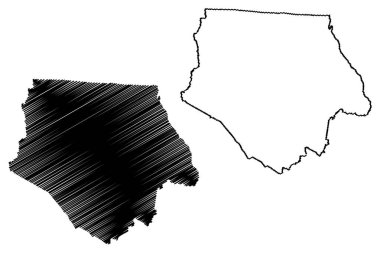 Ashe County, Kuzey Carolina Eyaleti (ABD eyaleti, ABD, ABD, ABD) harita vektör çizimi, çizim Ashe haritası