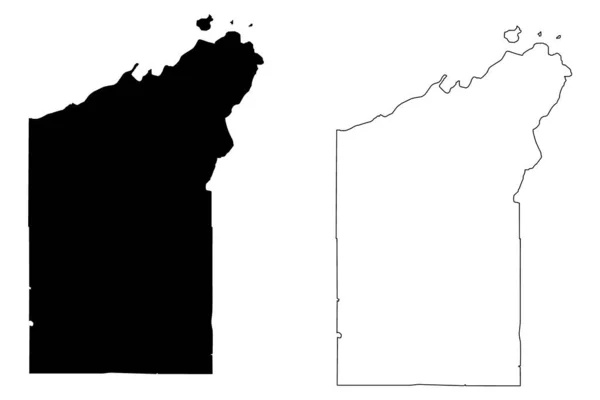 Bayfield County Delstaten Wisconsin Usa Karta Vektor Illustration Klotskiss Bayfield — Stock vektor