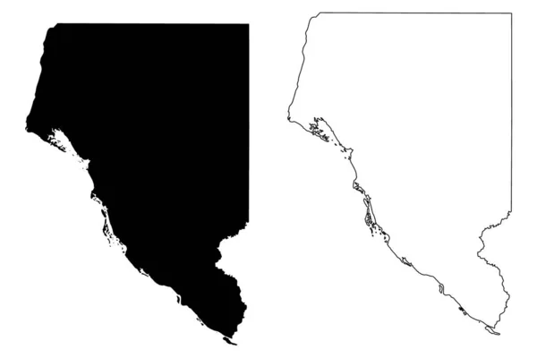 Condado Buffalo Estado Wisconsin Condado Estados Unidos América Mapa Vector — Archivo Imágenes Vectoriales