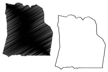Duplin County, Kuzey Carolina Eyaleti (ABD eyaleti, ABD, ABD, ABD) harita vektör çizimi, karalama çizimi Duplin haritası