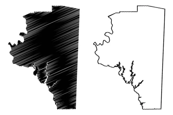 Comté Davidson État Caroline Nord Comté Des États Unis Amérique — Image vectorielle