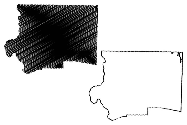 Forsyth县 北卡罗莱纳州 地图矢量插图 速写草图Forsyth地图 — 图库矢量图片