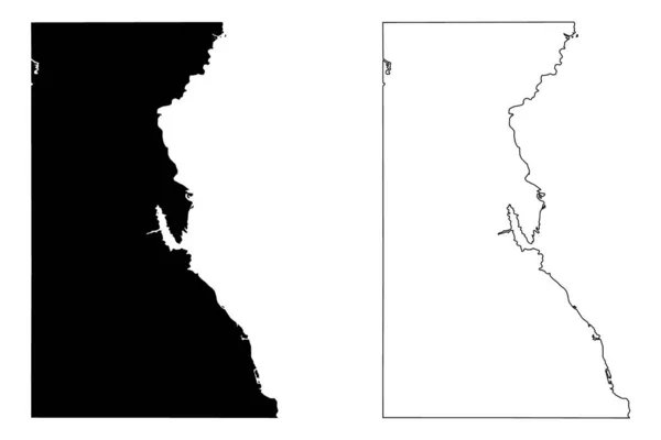 ジュノー郡 ウィスコンシン州 アメリカ アメリカ 地図ベクトル図 スクリブルスケッチジュノー地図 — ストックベクタ
