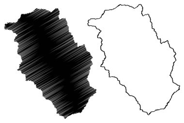 Haywood County, Kuzey Carolina Eyaleti (ABD eyaleti, ABD, ABD, ABD) harita vektör çizimi, karalama çizimi Haywood haritası