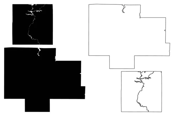 Langlade Lincoln County État Wisconsin Comté Des États Unis États — Image vectorielle