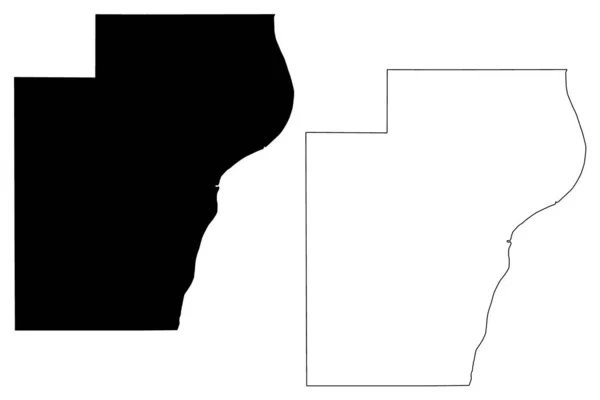 Condado Manitowoc Estado Wisconsin Condado Estados Unidos América Mapa Vector — Archivo Imágenes Vectoriales