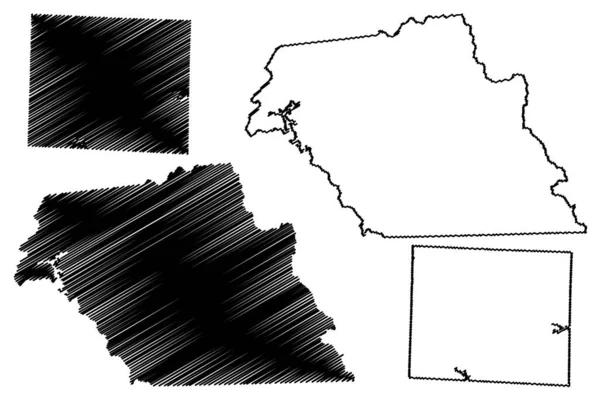 Macon Guilford County North Carolina State County Map Vector Illustration — 스톡 벡터