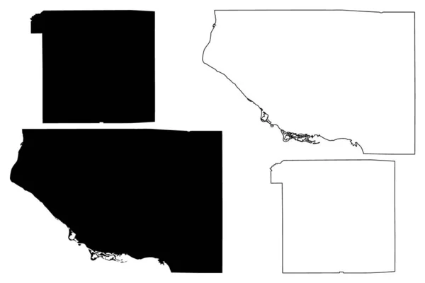 Pierce Monroe County State Wisconsin County Map Vector Illustration Scribble — 스톡 벡터