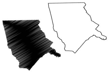 Moore County, Kuzey Carolina Eyaleti (Amerika Birleşik Devletleri, ABD, ABD) harita vektör çizimi, Moore haritası çizimi
