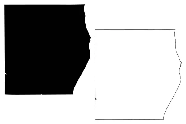 Condado Sheboygan Wisconsin Estados Unidos América Estados Unidos América Mapa — Vetor de Stock