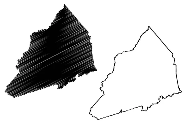 Contea Transylvania Carolina Del Nord Stato Contea Stati Uniti America — Vettoriale Stock