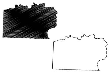 Yadkin İlçesi, Kuzey Carolina Eyaleti (ABD, ABD, ABD, ABD) harita vektör çizimi, çizim çizimi Yadkin haritası