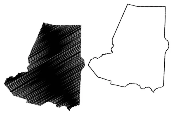 Wayne County North Carolina State County United States America Map — 스톡 벡터