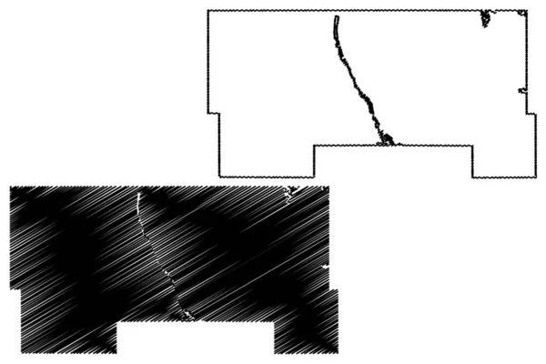 Bottineau County North Dakota State County United States America Map — 스톡 벡터