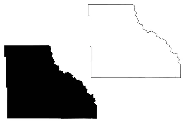 Big Horn County State Wyoming County Verenigde Staten Van Amerika — Stockvector