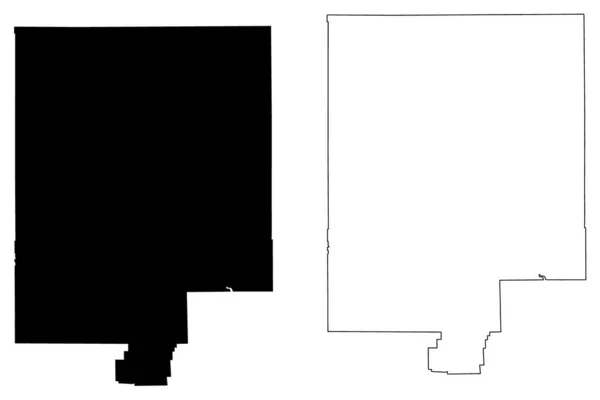 コンバース郡 ワイオミング州 アメリカ アメリカ 地図ベクトル図 スケッチブルスケッチコンバースマップ — ストックベクタ