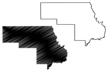 Morton County, Kuzey Dakota Eyaleti (ABD eyaleti, ABD, ABD, ABD) harita vektör çizimi, çizim Morton haritası