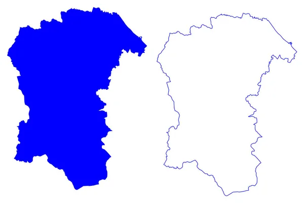 Provinz Pescara Italien Italienische Republik Region Abruzzen Oder Abruzzen Kartenvektorillustration — Stockvektor