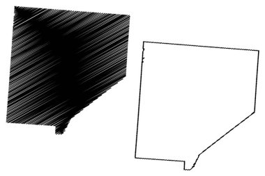 Clinton County, Ohio State (ABD eyaleti, ABD, ABD, ABD) harita vektör çizimi, çizim Clinton harita