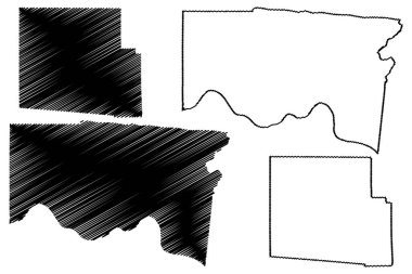 Hamilton ve Hardin Eyaleti, Ohio Eyaleti (ABD, ABD, ABD, ABD) harita çizimi, çizim haritası