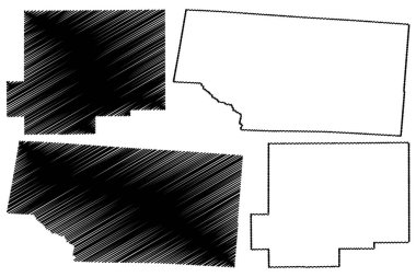 Putnam ve Pike Eyaleti, Ohio Eyaleti (ABD, ABD, ABD, ABD) harita çizimi, çizim haritası