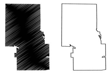 Richland Eyaleti, Ohio Eyaleti (ABD, ABD, ABD) harita vektör çizimi, çizim Richland haritası