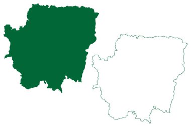 Banka ilçesi (Bihar State, Bhagalpur bölümü, Hindistan Cumhuriyeti) harita vektör çizimi, çizim Banka haritası